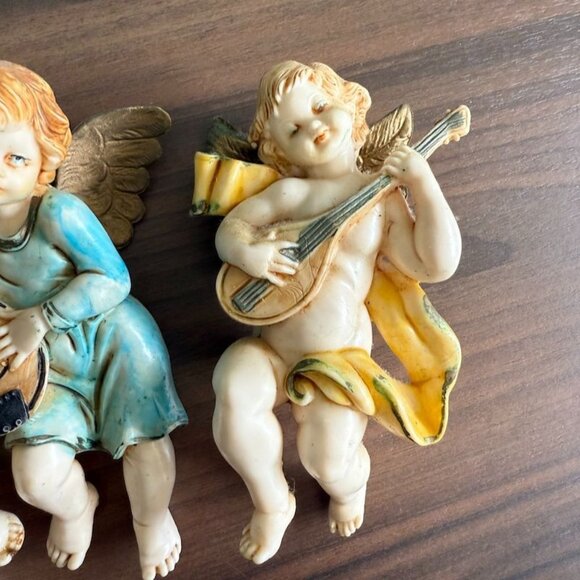 3 Vintage Fontanini Lello Simonelli Musical Cherub Angels Ornaments Italy - Picture 13 of 14